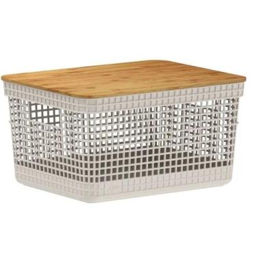 Imagem de Cesto Organizador De Roupas Lavanderia Área De Serviço Banheiro E Quar