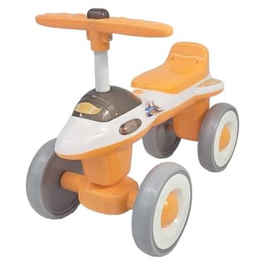 Imagem de Bicicleta Equilíbrio 4 Rodas de EVA Com Luz e Som - Design Jatinho Exclusivo - Balance Quadriciclo