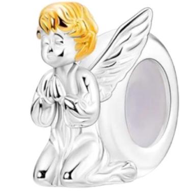 Imagem de Berloque Anjo Orando Joia Prata 925 Separador Céu Anjinho