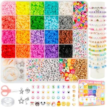 Imagem de Sunlode Kit Para Fazer Pulseiras Com 5.000 Peças, Joias Iniciantes, Contas De Argila Pingentes, Da Amizade, Artesanato, Brinquedo Presente Crianças 6 A 13 Anos