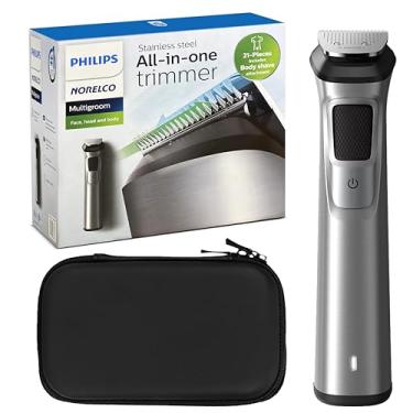 Imagem de PHILIPS Multi Groomer série 8000, kit de cuidados com 21 peças, aparador de barba para homens, aparador de precisão multifuncional para rosto, cabeça e corpo