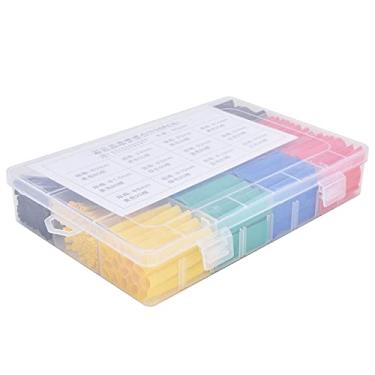 Imagem de FTVOGUE Conjunto de Tubos de Encolhimento Térmico, Tubos de Proteção de Isolamento de PE Coloridos, de Manga de Cabo Industrial para Largura de Banda de Arame e Codificação de Cores, 530 a 800 Peças