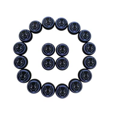 Imagem de Par (2 Unidades) Grip Heróis Protetor Analógico Silicone Controle Joystick Polegar Compatível Com PS4 PS5 Xbox Nintedo Switch Desempenho (PanteraNegra)