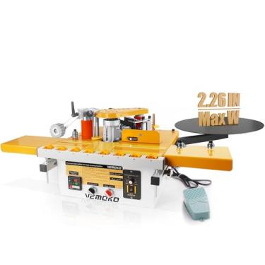 Imagem de vemoko Máquina De Colagem Bordas Portátil Para Marcenaria - Automática Curvas E Retas Com Aplicação Cola Dupla Face, Corte Automático Fita, Controle Digital Temperatura, Velocidade Ajustável 110 V C