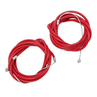 Imagem de RiToEasysports Cabo de Freio de 2pcs, 6,4 Pés de Borracha Vermelha à Prova de Oxidação de Borracha Substituição da Linha de Cabo para Scooter Elétrica Mi4