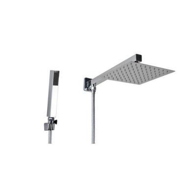 Imagem de Ducha Chuveiro Inox 20 cm com Chuveirinho de Mão em ABS - AMG Metais
