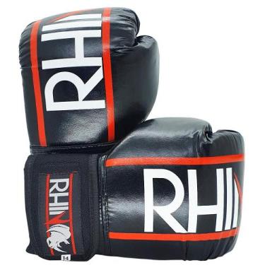 Imagem de Luva De Boxe E Muaythai Rhino - Preta - Spank, 14oz