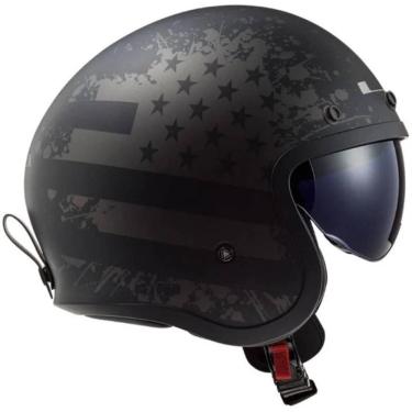 Imagem de Capacete LS2 Aberto OF599 Black Flag