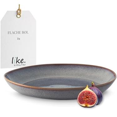 Imagem de Like. By Villeroy and Boch – Tigela rasa bege de lavagem, 28 x 27 x 4,3 cm, linda tigela feita de grés para acompanhamentos e refeições maiores, pode ir à lava-louças e ao micro-ondas