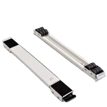 Imagem de Suporte com Rodinhas, Suporte Universal de Alumínio com Rodas para Bases de Carrinhos de Geladeira, Fogão E Lava-Louças, Capacidade de 200 Kg(1 UN)