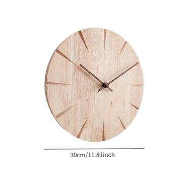 Imagem de Fenteer Organizador de Controle Remoto de Madeira Retrô E Relógio de Parede Silencioso, Design Criativo para Mesa de Cabeceira de Escritório, Sofá, Restaurant