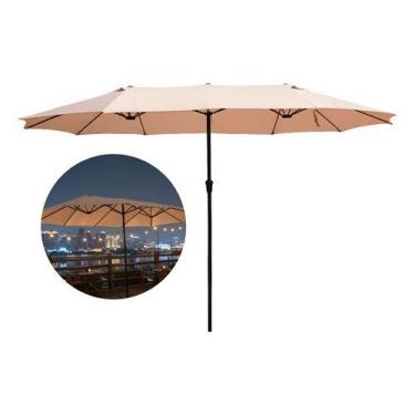 Imagem de Guarda Sol Duplo Ombrelone Jardim Piscina Verão 4,6 M Grande - REVOMAX