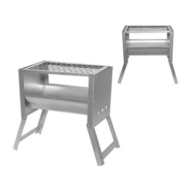 Imagem de Churrasqueira Uai Galvanizada Portátil Com Grelha Moeda Carvão Portátil - Gudim