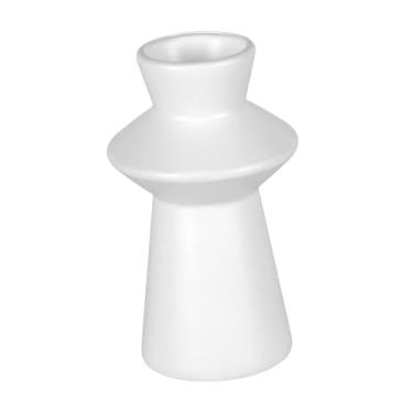 Imagem de KiBcsLic Vaso de flores secas, arranjo moderno para mesa, ornamento decorativo para escrivaninha, cabeceira, escritório, prateleira, presente de boas-vindas, Branco