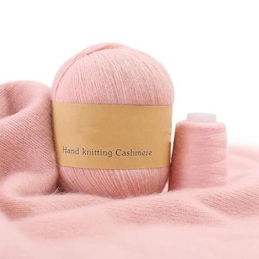 Imagem de 1 novelo de caxemira macio para crochê, fio de tricô grosso de 2 mm para artesanato faça você mesmo, tecelagem, cobertores, artesanato, cerca de 50 g/novelo