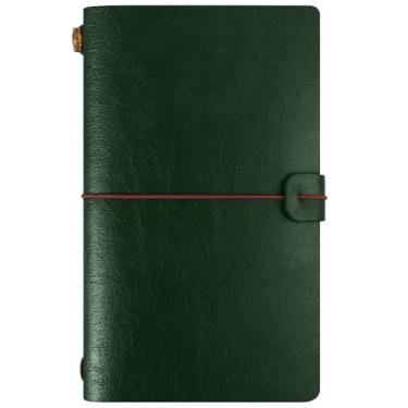 Imagem de Agenda de viagem recarregável com organizador de cartões e inserções em branco, 180 páginas A6 (11 x 16 cm) Caderno de diário forrado para escrever, viajar, negócios, trabalho e escola, faculdade