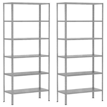 Imagem de 2 Estante Multiuso Para Loja Livros Quarto Sala Almoxarifado Estoque A