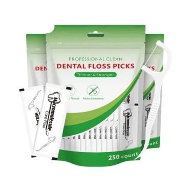 Imagem de Palitos De Fio Dental Descartáveis Embalados Individualmente 750/500/2