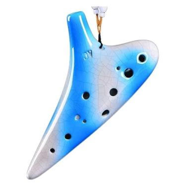 Imagem de ocarina Ocarina 12 furos alto C cerâmica Ocarina perfeita companheiro de viagem melhor presente profissional instrumento ocarina adultos crianças iniciantes