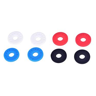 Imagem de RiToEasysports Travas de Cinta de Guitarra, Travas de Cinta de Silicone Botões de Cintas de Guitarra 4 Pares Seguros e Duráveis ​​para Baixo Elétrico Acústico Com Fácil Instalação, Sem
