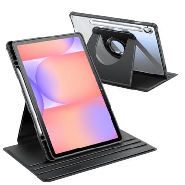 Imagem de Fintie Capa giratória de 360 graus para Samsung Galaxy Tab S10 Lite / S10 FE/ S9 FE 5G 10,9 polegadas/Tab S9 11 polegadas com suporte S Pen, suporte protetor giratório transparente, capa traseira