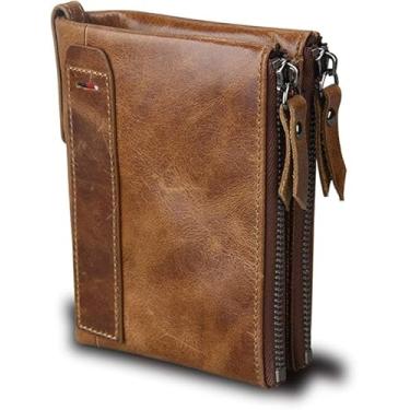 Imagem de Carteira Masculina Excelence em Couro Legítimo com Zíper Duplo e Bloqueio RFID – Segurança, Estilo e Grande Capacidade