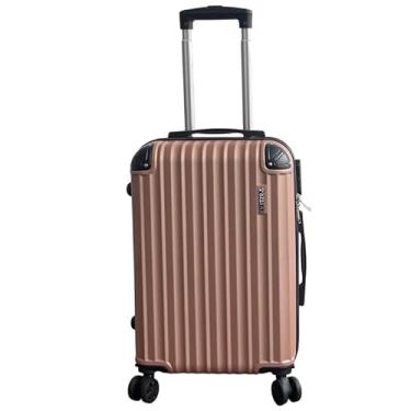 Imagem de Mala de Bordo ABS 10kg 17” a 21” Polegadas Mala de Viagem com Rodinhas 360° Cadeado Código (Rose-20”(10KG) Modelo-JJJ)