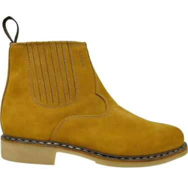 Imagem de Botina Vira Francesa Costurada a Mão em Couro Bico Redondo Elástico Coberto GAROTTI 4101901 (CASTOR, PADRÃO, BR, Adulto, Numérico, 45)