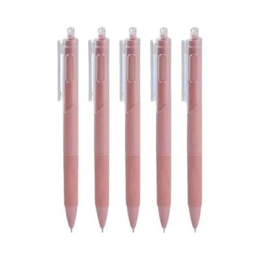 Imagem de Caneta Gel Preta 0.5mm Pacote Com 5 Canetas Esferográficas De Secagem 