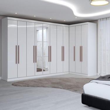 Imagem de Guarda-Roupa Casal Modulado Odisseia 11 Portas 4 Gavetas com Espelho B