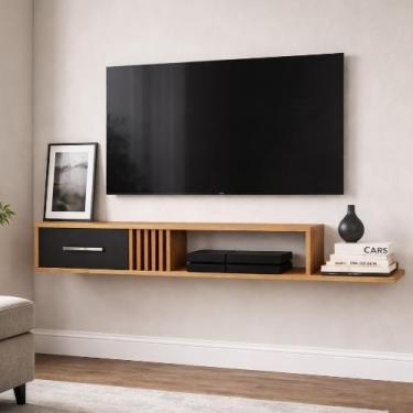 Imagem de Rack Suspenso MDP 97cm para Sala de Estar e Quarto Mônaco - JM3 Móveis