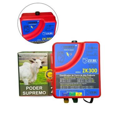 Imagem de Eletrificador de Cerca Elétrica Rural Super Potente Zebu Zk300 220v Fu