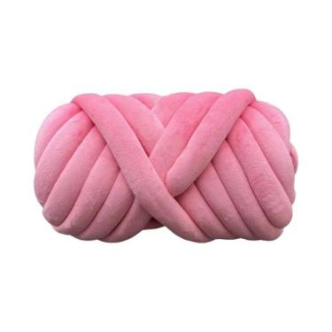 Imagem de Fio Super Veludo Grosso De 1KG 1000G Branco Para Tricô Manual, Coberto