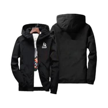Imagem de Jaqueta Bomber Com Capuz Estampada CCCP União Soviética Masculina Esti