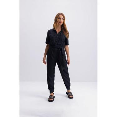 Imagem de Macacão feminino em tecido com linho Essendi-Feminino