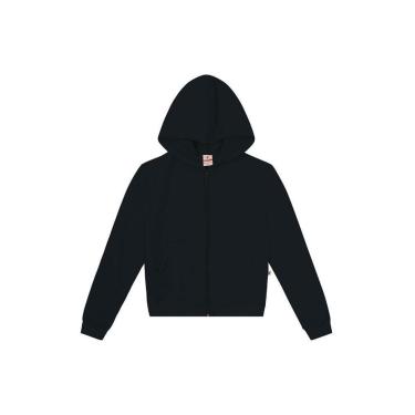 Imagem de Jaqueta infantil menina em moletom Brandili-Preto-Feminino