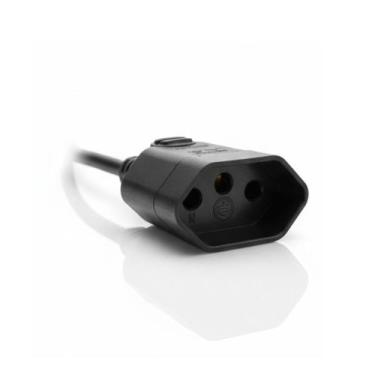 Imagem de Pino Plug Femea de Tomada 2P + T 20A 250V Preto Ilumi
