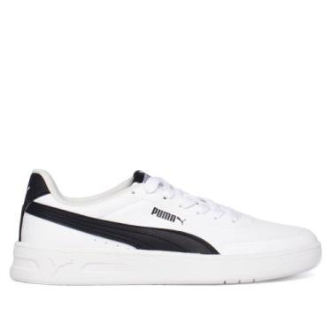 Imagem de Tênis Masculino Puma Court Classic Branco/Preto, Branco, Preto, 43
