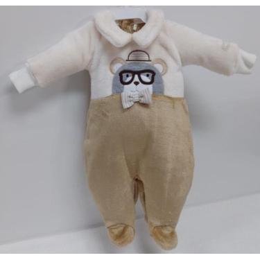Imagem de Macacão Bebê Menino Inverno Pelo Luxo Bordado LessaKids 9250 - Lessa K