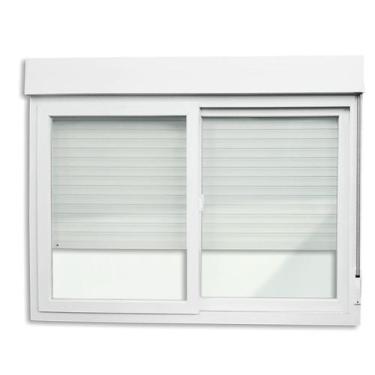 Imagem de Janela Integrada PVC 2 Folhas Vidro Liso Itec Branco Brimak