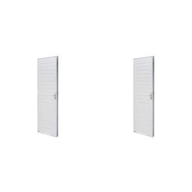 Imagem de Kit com 2 Portas de Aço Lambri 215x83cm Batente 12cm Qualitysol Ramass