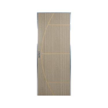 Imagem de Kit Porta de Madeira Decorada 212x95cm com Batente de Aluminio 3,6cm G