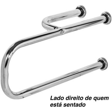 Imagem de Barra De Apoio Para Vaso Sanitário 80x20cm Direito