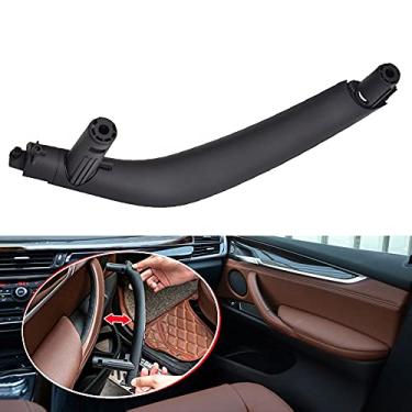 Imagem de Maçaneta interior suporte interno porta do passageiro apoio de braço acabamento para BMW X5 X6 F15 F16 2014-2018 (direita dianteira/traseira, preto)