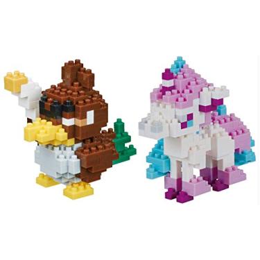 Imagem de Nanoblock s – Conjunto de 2 – Galarian Farfetch'd (Galar Kamonegi no Japão) e Galarian Ponyta (Galar Ponyta no Japão) – Personagens Pokémon Ajustáveis (Importado do Japão)