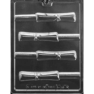 Imagem de Molde de sabonete de chocolate com pretzel de graduação de diploma M260 da Grandmama's Goodies com instruções de moldagem exclusivas