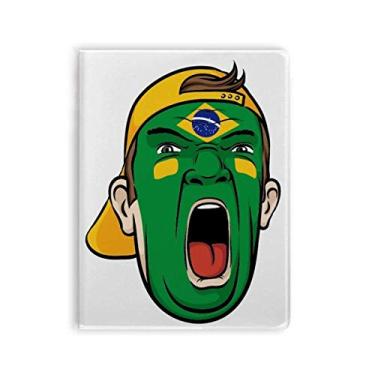 Imagem de Caderno de maquiagem com a bandeira nacional do Brasil, capa macia