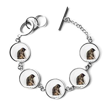 Imagem de DIYthinker Pulseira de tiro de gato divertida de animal com pingente de corrente