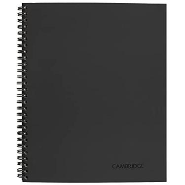 Imagem de Cambridge Caderno, caderno de negócios, 21 x 28 cm, 80 folhas, pautado legal, caderno QuickNotes, capa flexível, encadernado, cinza (06066)