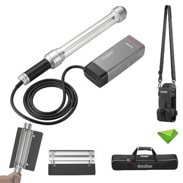 Imagem de Godox AD-S200 Cabeça de flash para AD200 AD200Pro, cabeça de speedlight 200Ws CCT 5800K + 200K, design de tubo de luz 360 °, monolight com barndoor e bolsa de transporte CB57 para fotografia de moda